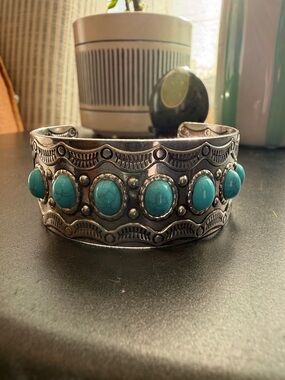 Southwestern Silver-Tone Cuff Bracelet